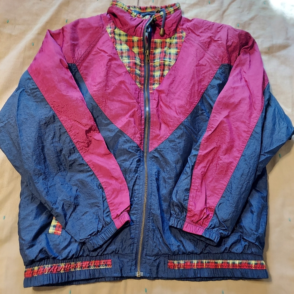Active Frontier Vintage Windbreaker Jacket 1990s Fashion SzL